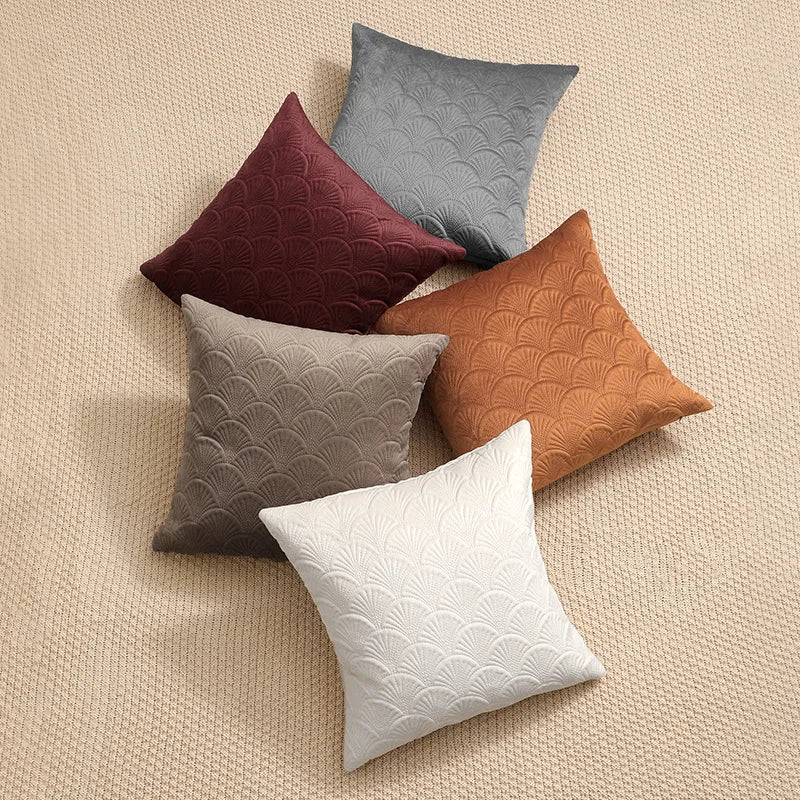 Retro Quilted Cushion Covers – Dutch Velvet, Light Luxury | 2-Piece Set | Sofa & Home Décor