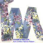 Floral Printed Fabric Ribbon – 10-Yard Roll