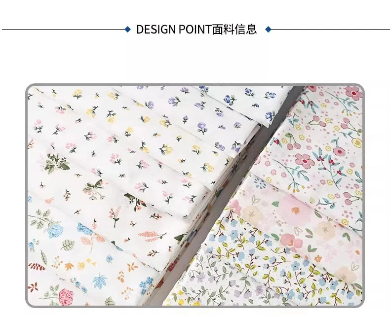 Rural Style Small Floral Print 100% Cotton Fabric | 160cm Wide | 0.5m, 1m & 2m