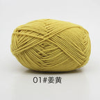 Hilo de algodón con leche de 4 cabos – 80% algodón, 20% fibra de leche | ~90 m (~98 yd) por madeja | Tejido a mano y a crochet