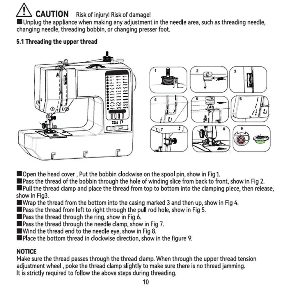 38-Stitch Mini Sewing Machine – Portable, LED Light, Foot Pedal & Bundle Options