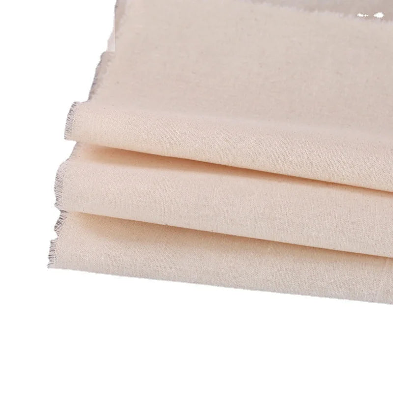 Natural Unbleached Muslin Fabric 63" Wide – Medium Weight 100% Cotton | Sold by the Yard