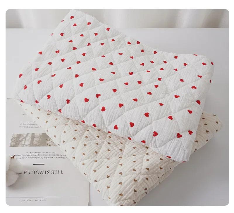Thickened Double-Layer Crepe Quilted Cotton Fabric – 135cm Wide for Blankets, Children's Clothing & DIY