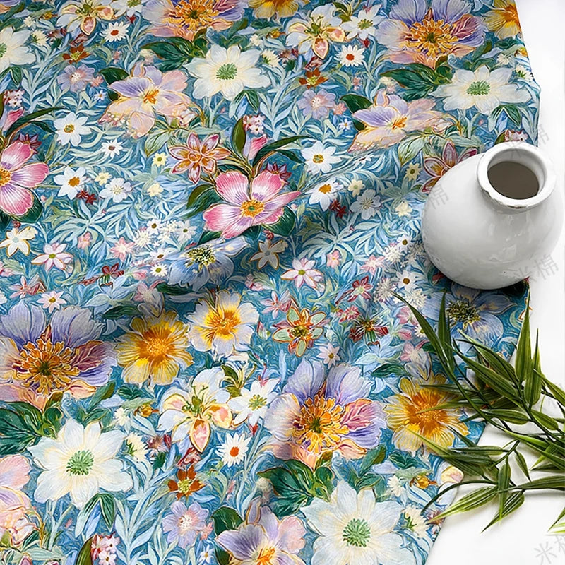 Chinese Style Printed 100% Cotton Poplin Fabric – 150cm Wide, Sold by the Meter for Quilting, Clothing & DIY