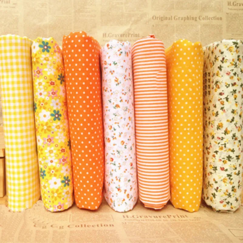 Vintage Floral Cotton Quilt Fabric Squares – 25x25cm Pre-Cut | Assorted Colors for Quilting & DIY