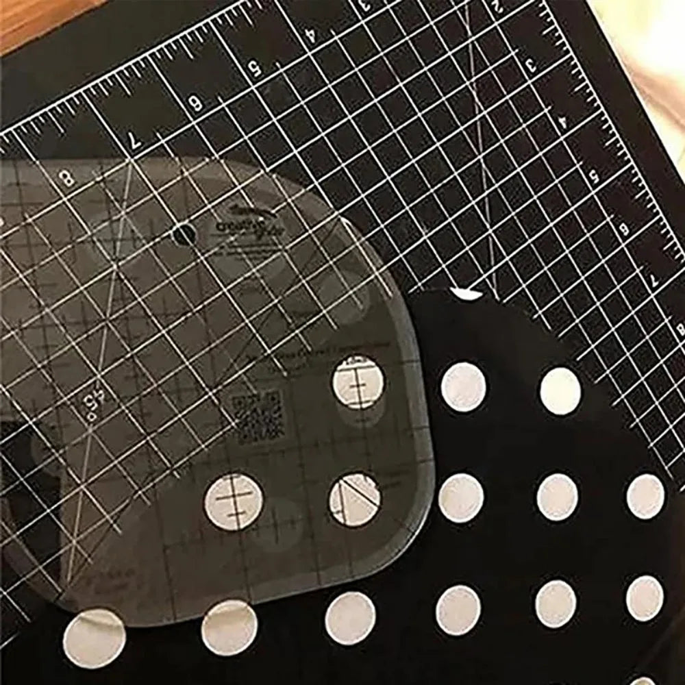 Non-Slip Curved Corner Acrylic Quilting Ruler – 6" Square Patchwork Sewing Template
