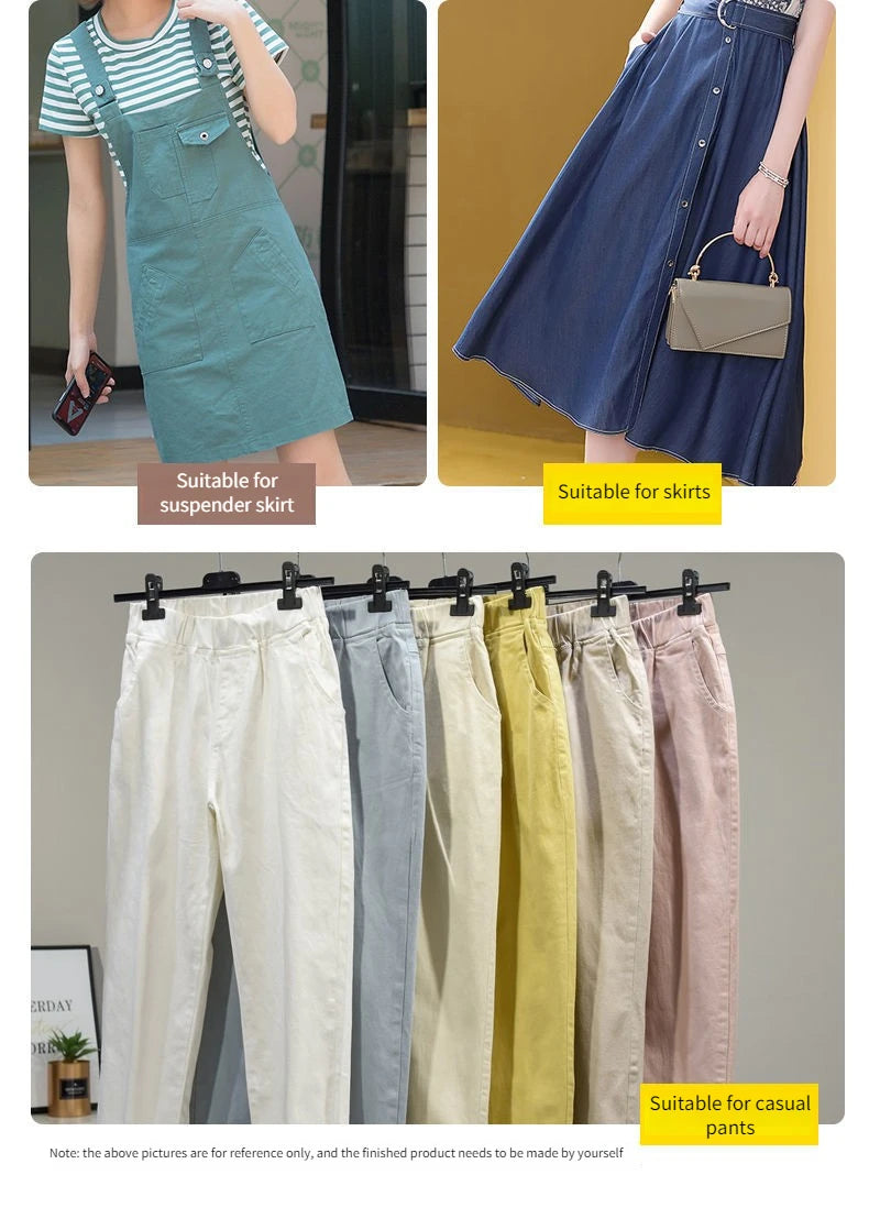 Thick Colored 100% Cotton Denim Fabric – 150cm Wide, 395g/m for Jeans, Coats, Bags & DIY