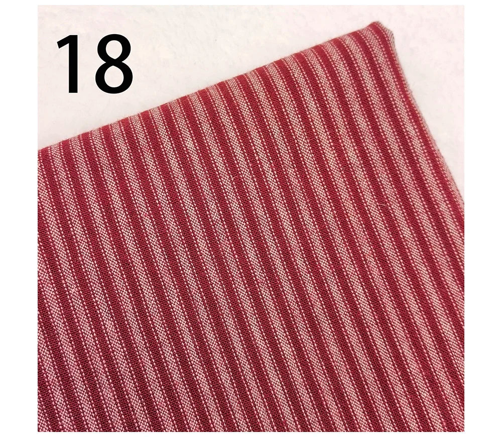 Yarn-Dyed Striped Plaid Cotton Quilting Fabric – 55" Wide, Multiple Cut Sizes | Patchwork & Tilda Crafts