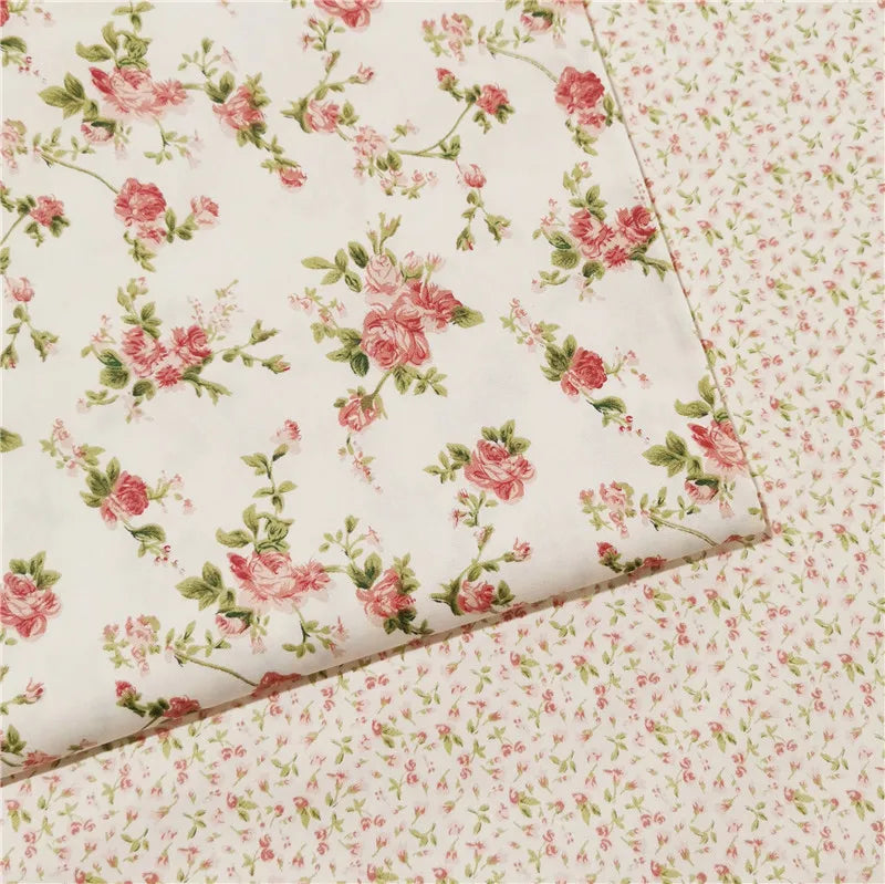 Small Floral Print 100% Cotton Twill Fabric — 150cm Wide