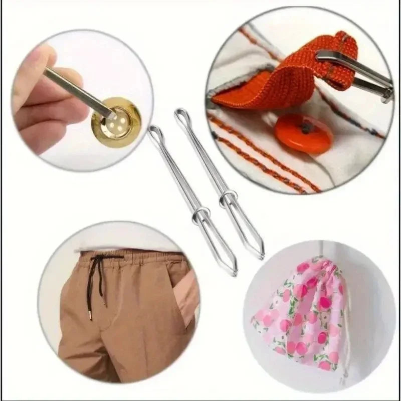Stainless Steel Sewing Tweezers & Pick-Up Tool | Knitting & Sewing Accessory