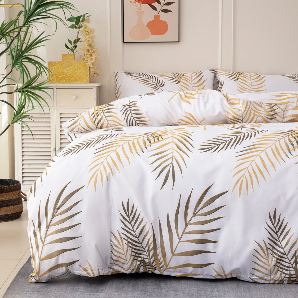 3-Piece Pearlescent Print Duvet Cover Set – Ultra-Soft Polyester Bedding with 2 Pillowcases (Multi-Size)