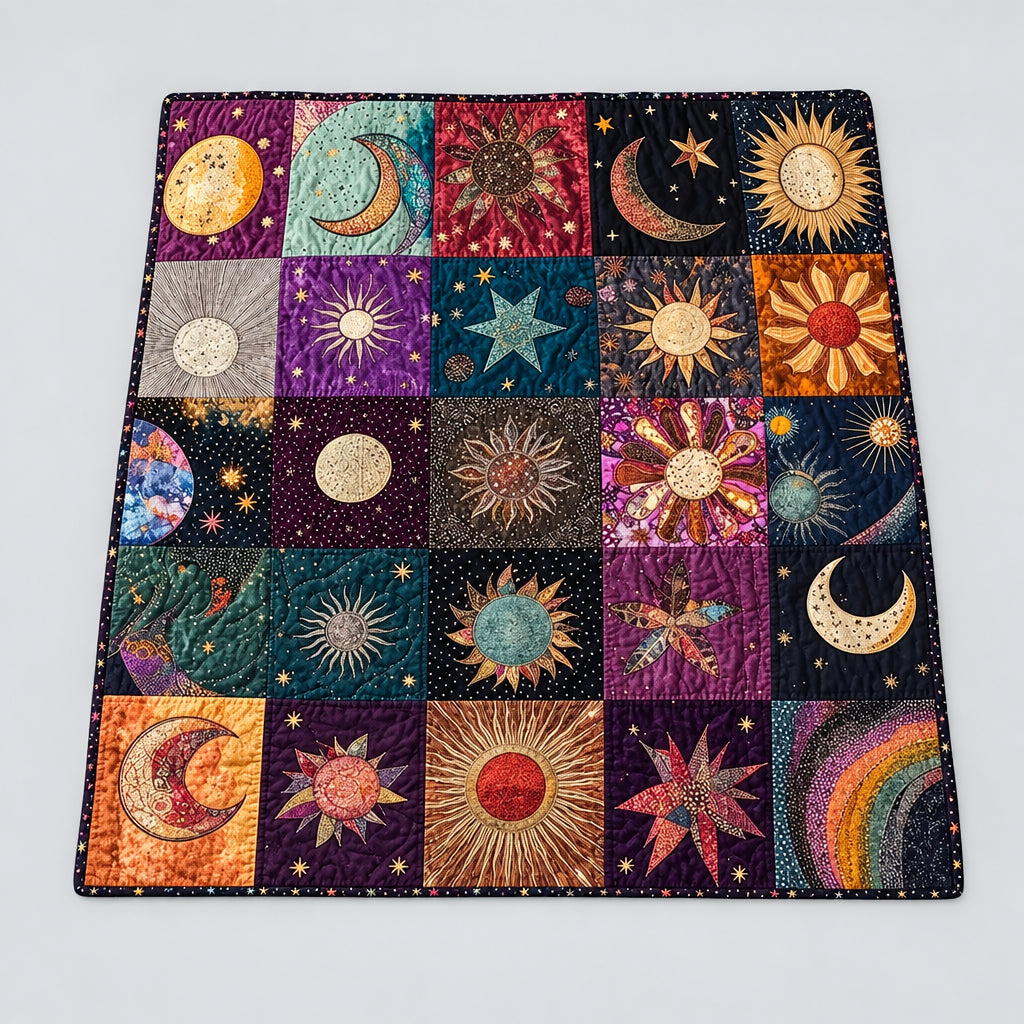 Manta de franela celestial de sol y luna – Manta suave para regalo para todas las estaciones
