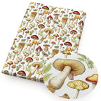 Mushroom & Animals Print Cotton Fabric — 50×145cm Half Meter | Quilting & Patchwork