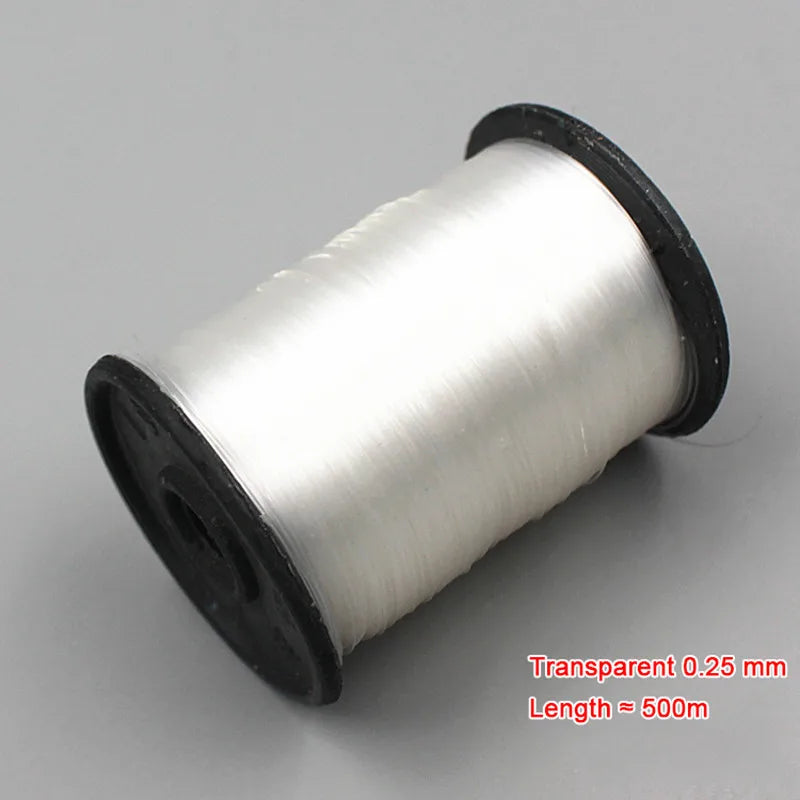 Hilo de Coser de Nailon Invisible – Transparente y Negro | Apliques, Etiquetas y Puntada Ciega | 4 Opciones de Grosor