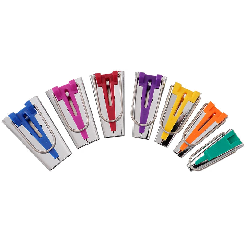 7-Size Bias Tape Maker Set – DIY Quilting Kit with Edge Binding Roller, Hemming Guide & Presser Foot