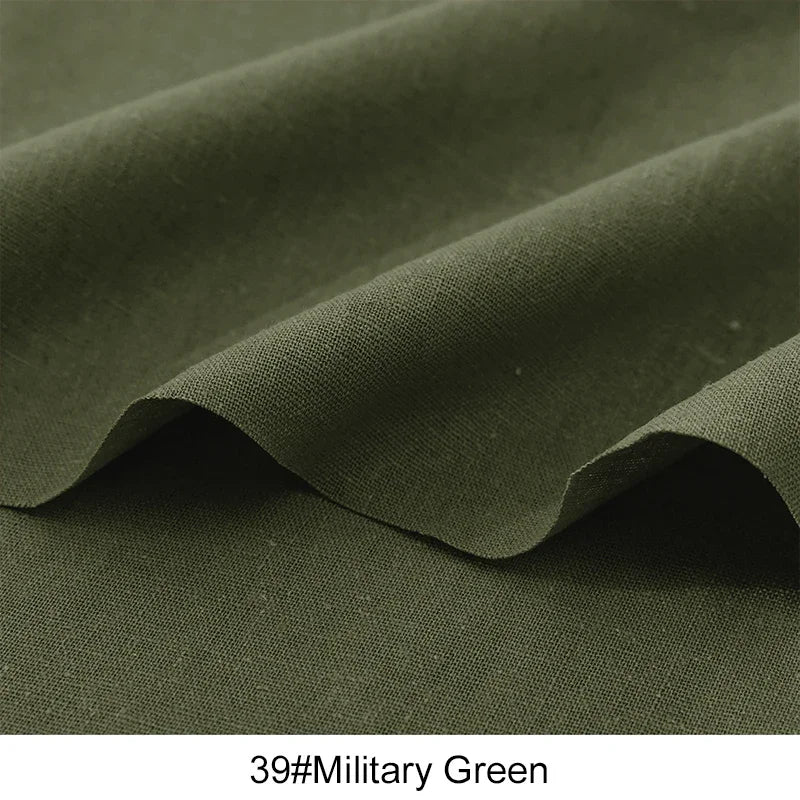 Solid Color Faux Cotton Linen Fabric — 135cm Wide | Soft & Breathable