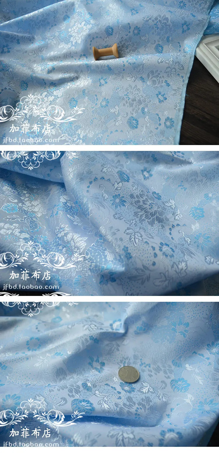 Traditional Pattern Brocade Fabric – 100% Polyester, 90cm Wide, Sold by the Meter – For Clothing, Costumes & DIY Sewing