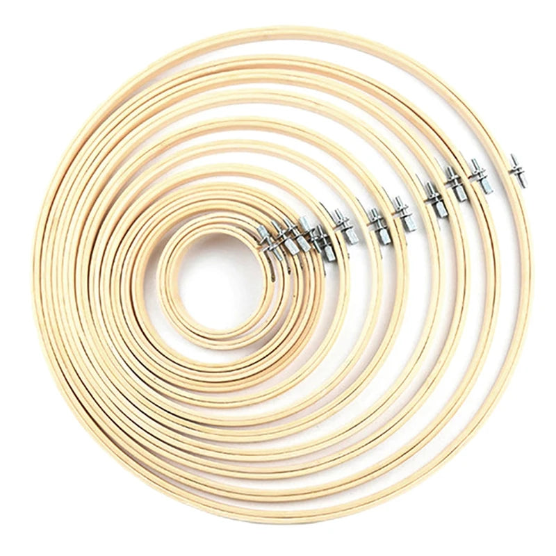Bamboo Embroidery Hoop Circle