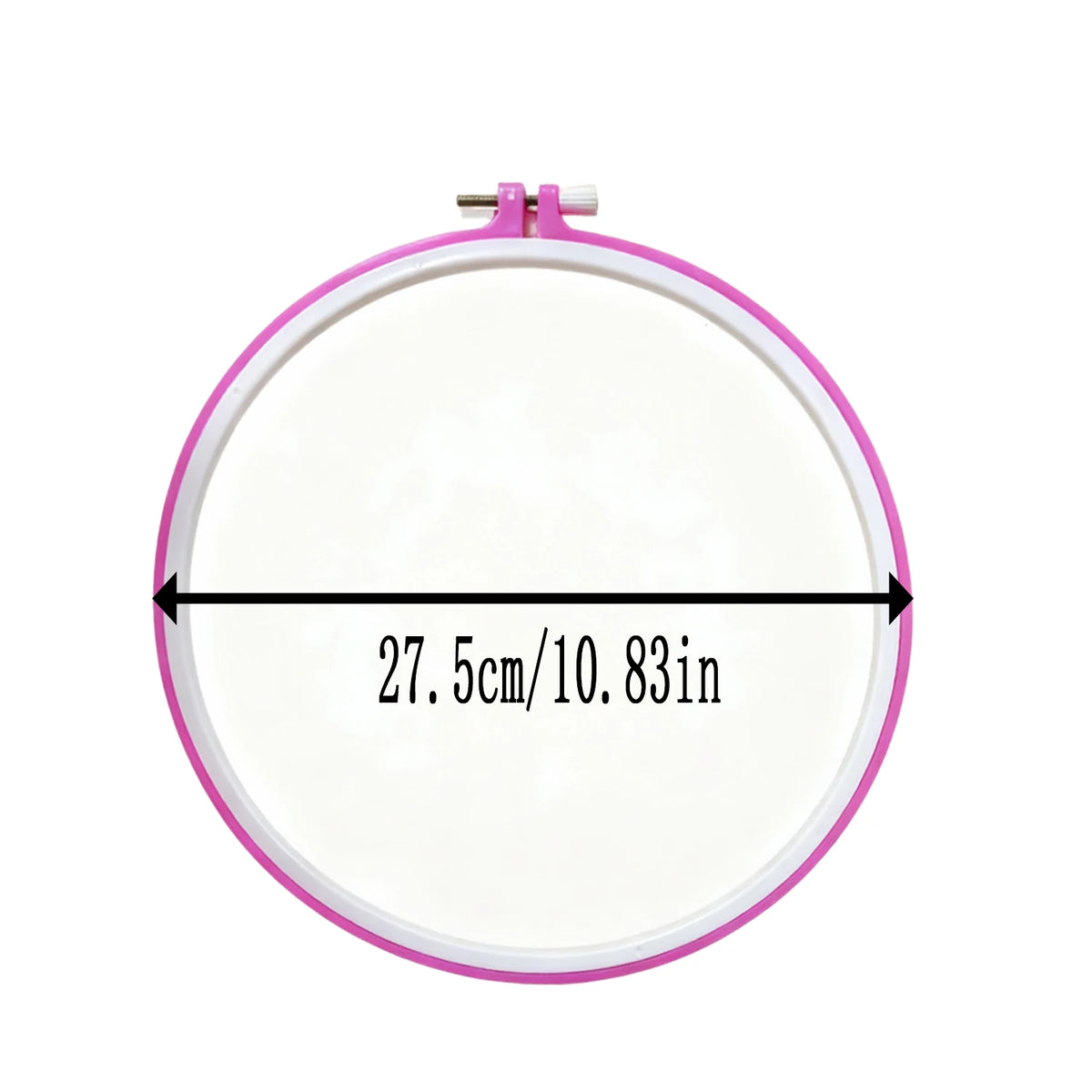 Color-Coded Plastic Embroidery Hoops – 7 Sizes
