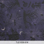 Halloween Print Fabric – Spiderweb, Ghost & Holiday Motifs | 100% Polyester, 150cm Wide