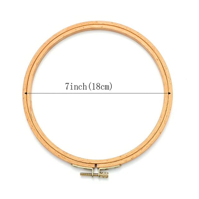Round Bamboo Embroidery Hoops — Set of 10 (3–12 inch)