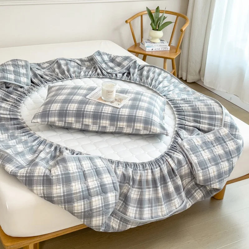 Dreamreal 100% Cotton Quilted Mattress Protector – Non-Slip, Anti-Bacterial, 12 Sizes
