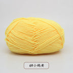 Hilo de algodón con leche de 4 cabos – 80% algodón, 20% fibra de leche | ~90 m (~98 yd) por madeja | Tejido a mano y a crochet