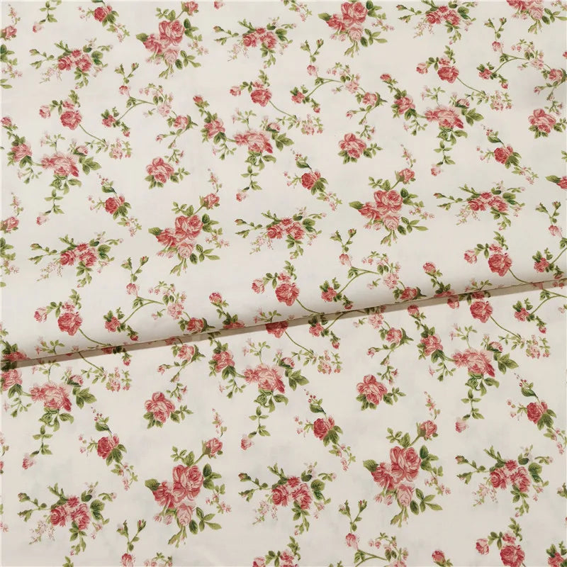 Small Floral Print 100% Cotton Twill Fabric — 150cm Wide