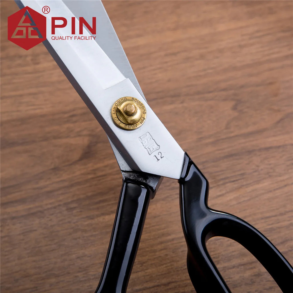 12-Inch Heavy-Duty Forged Stainless Steel Tailor Scissors – Professional Fabric Shears for Denim, Leather & Canvas