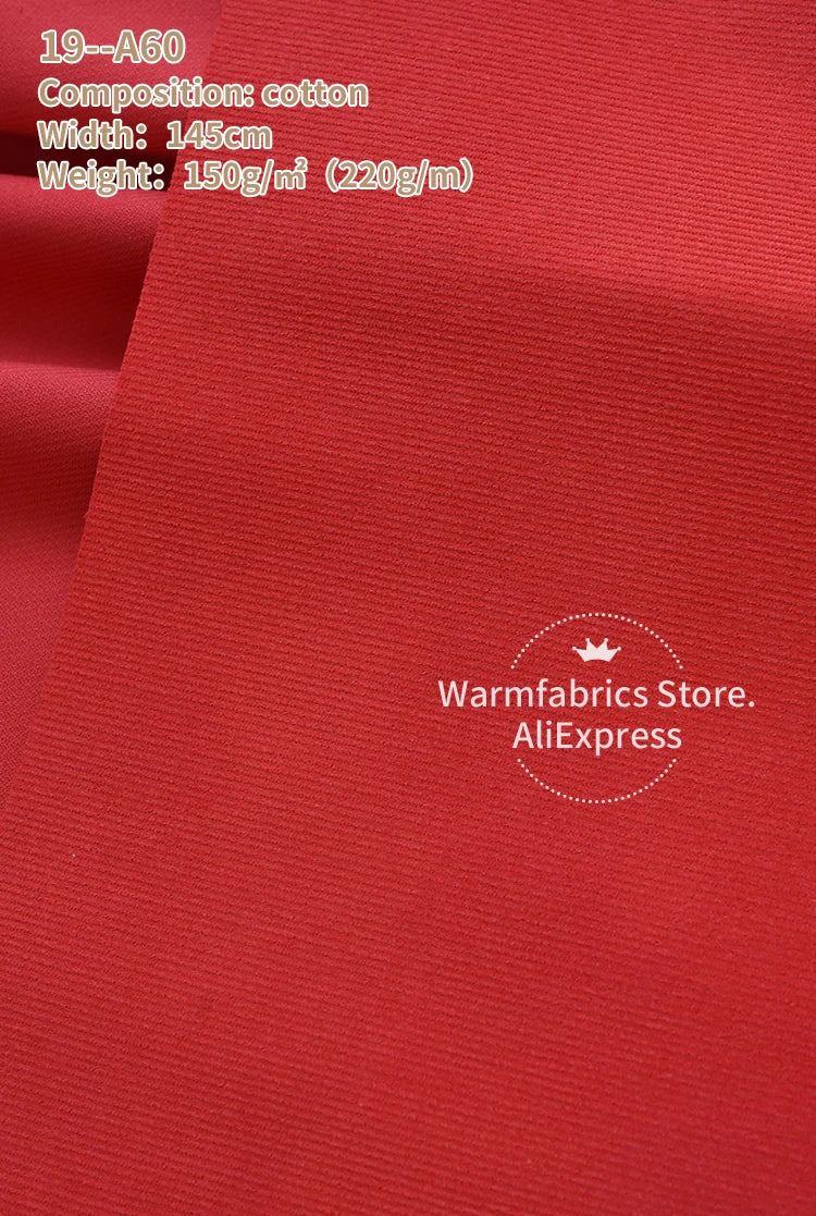 145*50cm/Pcs In Stock 21 Corduroy Fabric Cotton High Quality Plain Cotton Corduroy Fabric for Clothing