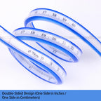 Flexible Curve Ruler – Bendable Double-Sided Soft Ruler for Garment Pattern Making & Sewing | 30–60cm