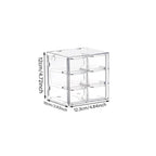 1 pieza de cajón de almacenamiento de joyas con 6/9/12 rejillas, caja organizadora de joyas, papelería, lápiz labial a prueba de polvo para escritorio.