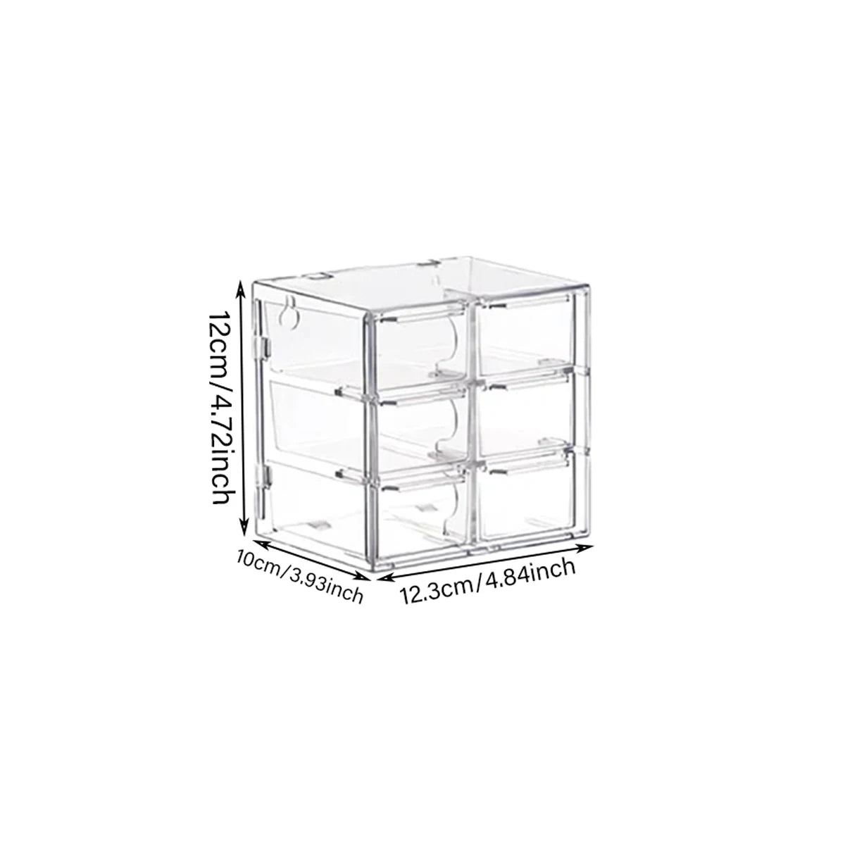 1pc Drawer Style 6-Grid/9-Grid/12 Grid Bracelet Jewelry Storage Box desktop Jewelry Stationery Lipstick Dustproof Storage Box