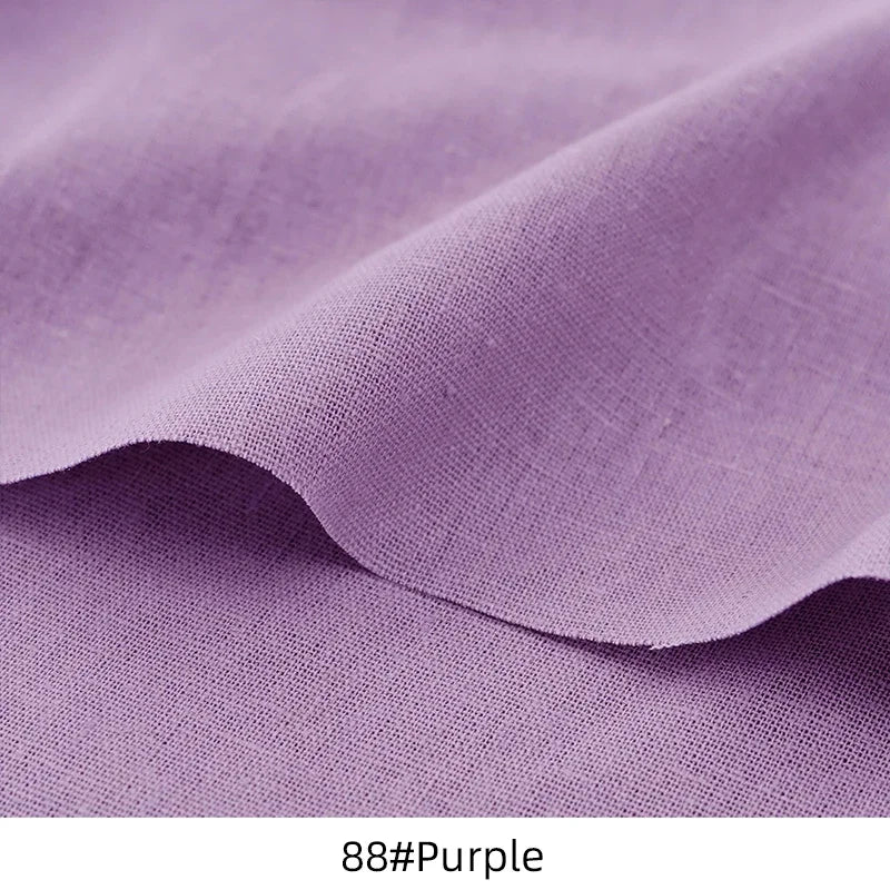 0.5m/1m/2m Pure Color Faux Cotton Linen Fabric Soft for DIY Clothing Curtain Storage Bag Home Textile Tablecloth Sewing Fabric