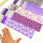 Purple Floral Jelly Roll — 40 Precut Fabric Strips for Quilting & Sewing