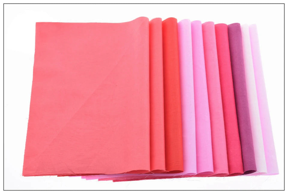 38-Piece Dyed Solid Color Twill Cotton Fabric Set – 20x30cm Precut Squares