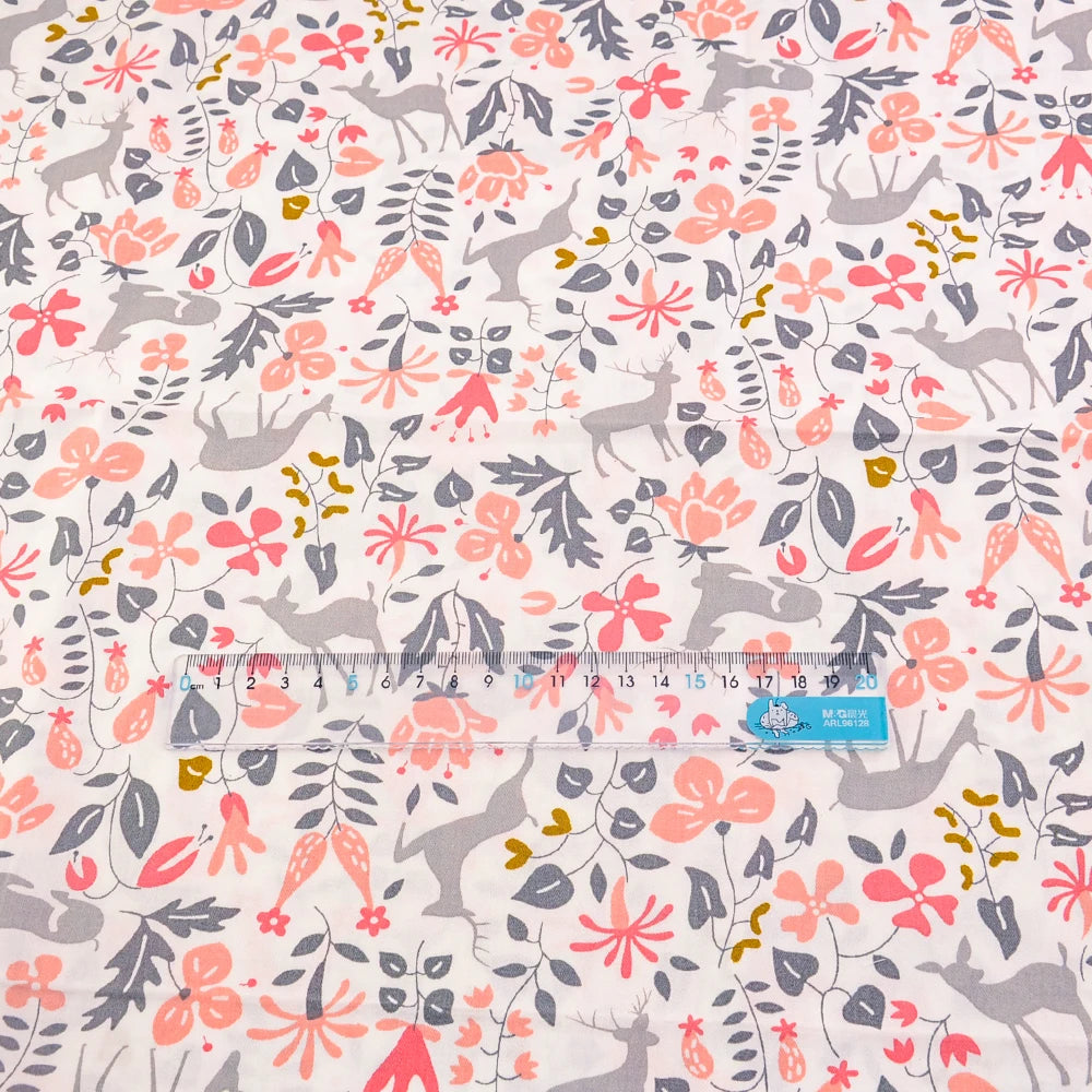 Fabric - 40 Precut Strips (6.35 X 49.78 cm) for Quilting And Sewing, 20 Floral Prints Assortment, 100% Material,