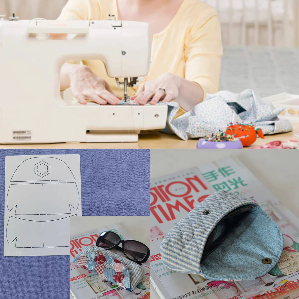 Fabric Sunglass Holder Bag Sewing Template & Quilting Stencil – 21×28cm Plastic Pattern