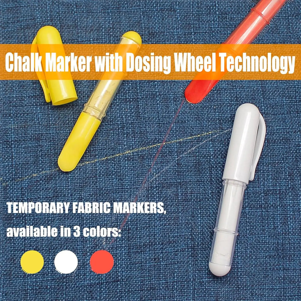 Erasable Tailor’s Chalk Fabric Pencils – Fabric Marking for Sewing, Patchwork, Quilting & Needlework