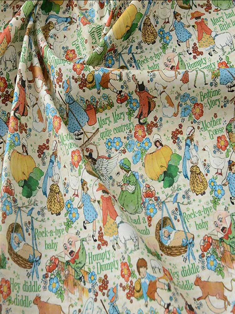 Vintage Newspaper & Map Digital Print 100% Cotton Fabric — 110cm Wide