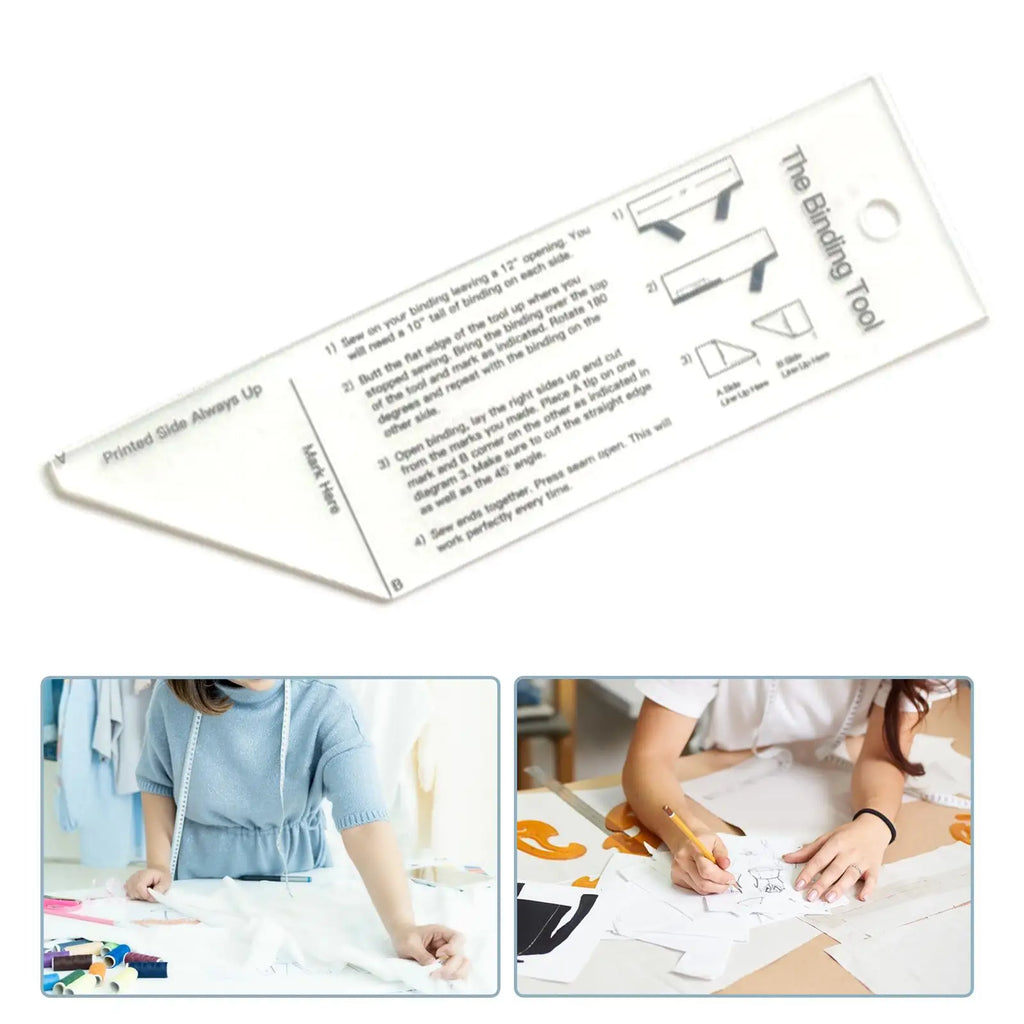Acrylic Binding Ruler — 8.3 Inch Quilting Tool