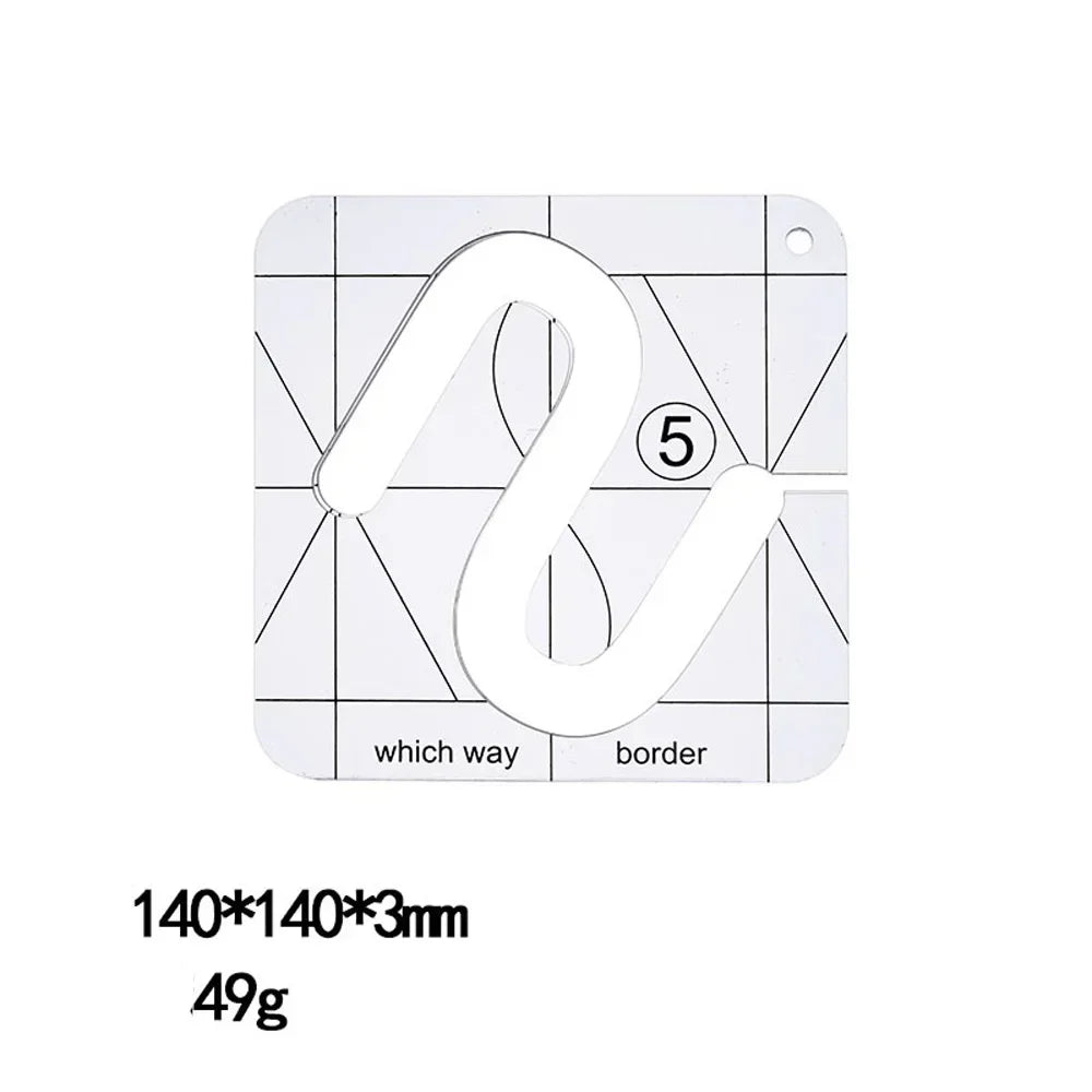 Quilting Tools Patchwork Ruler & Templates Set