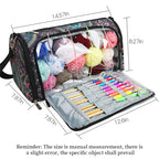 Bolsa de almacenamiento de hilo y ganchillo con estampado Paisley – Estuche organizador de punto (37×20×21cm)