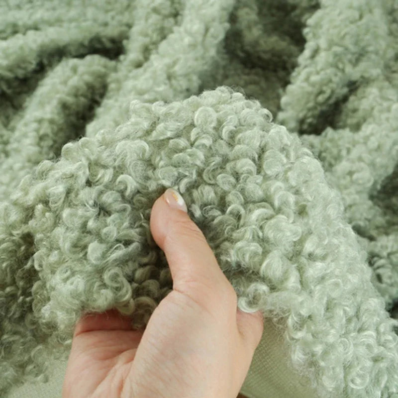 Teddy Plush Imitation Wool Fleece Fabric – 50x50cm | Soft Warm Fabric for Dolls, Pet Clothes & DIY Sewing
