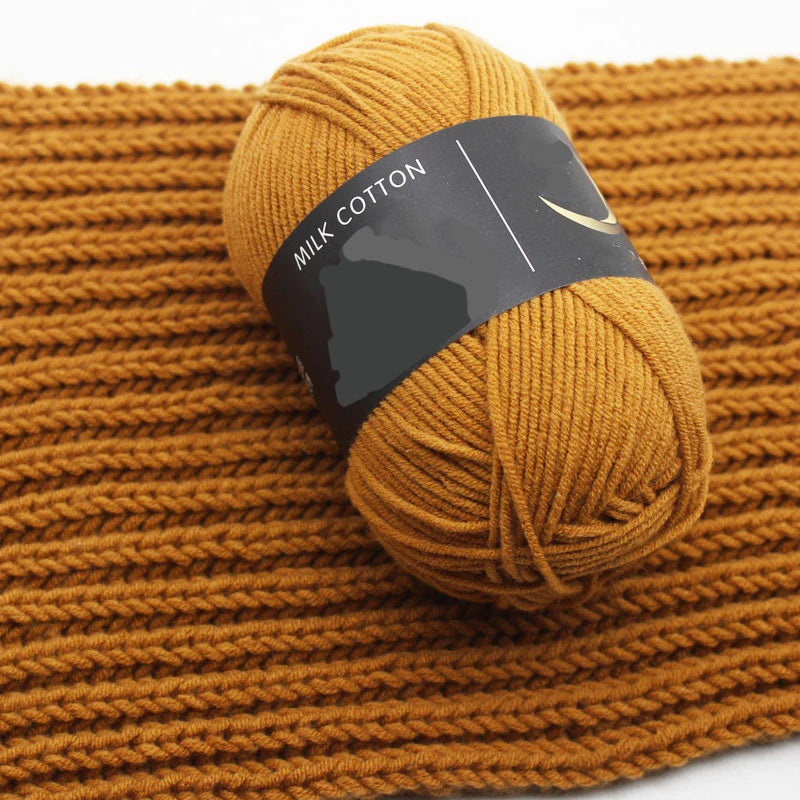 4-Strand Milk Cotton Yarn – 16S Acrylic Blend | Hand Knitting, Sweaters, Scarves & DIY Bags