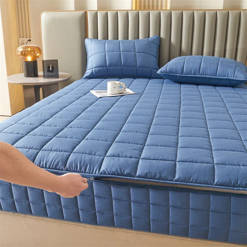 6-Sided Zippered Mattress Protector – Quilted, Multiple Sizes