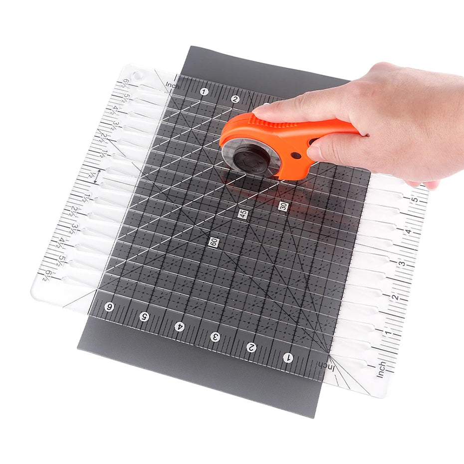 Slotted Acrylic Fabric Strip Cutting Ruler – Quilting Patchwork Template for Precise Strip Cuts