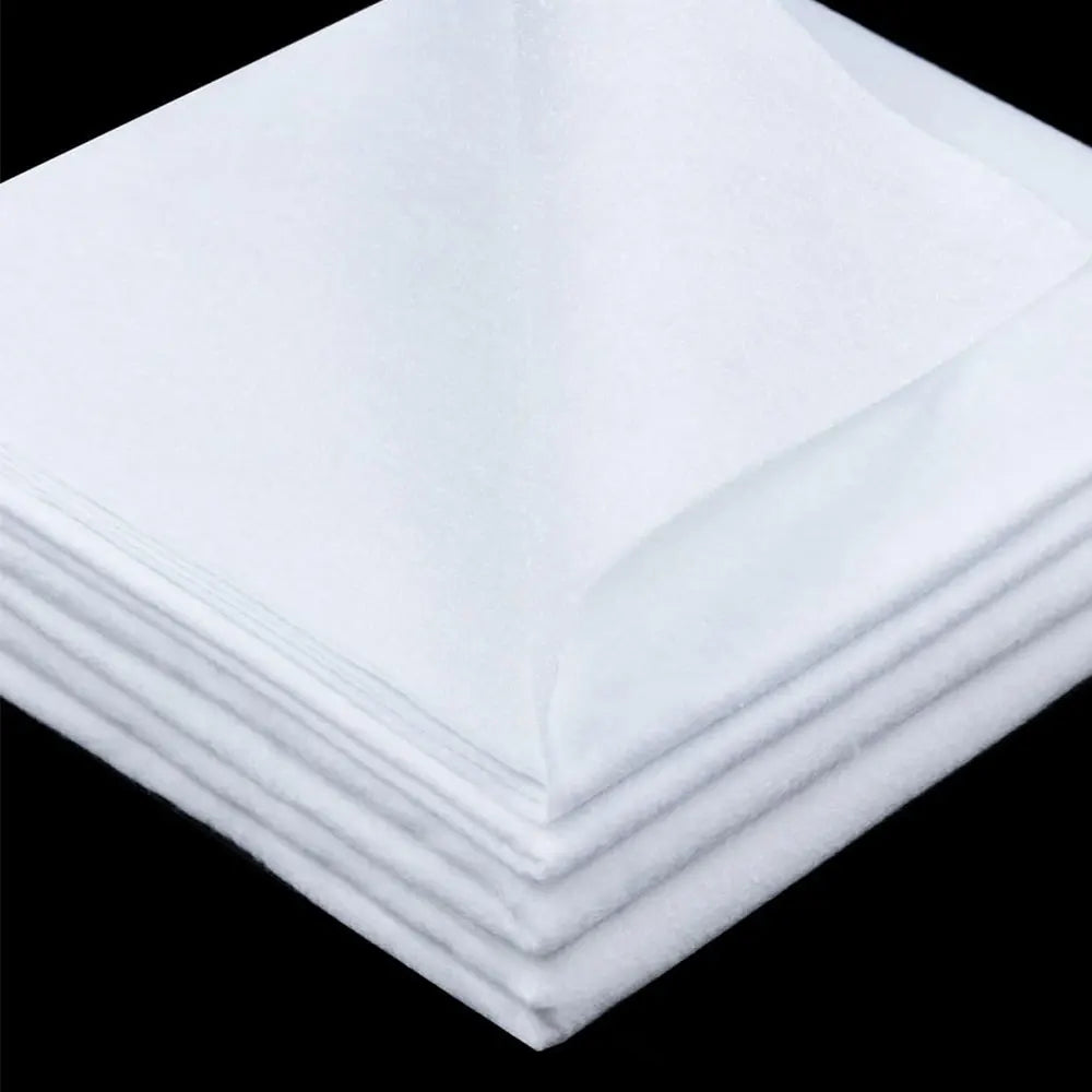 Iron-On Fusible Interfacing – 4 Weights (110g–400g), 50×100cm Pre-Cut, White