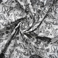Black & White Jacquard Fabric, 50 × 135cm