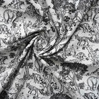 Black & White Jacquard Fabric, 50 × 135cm